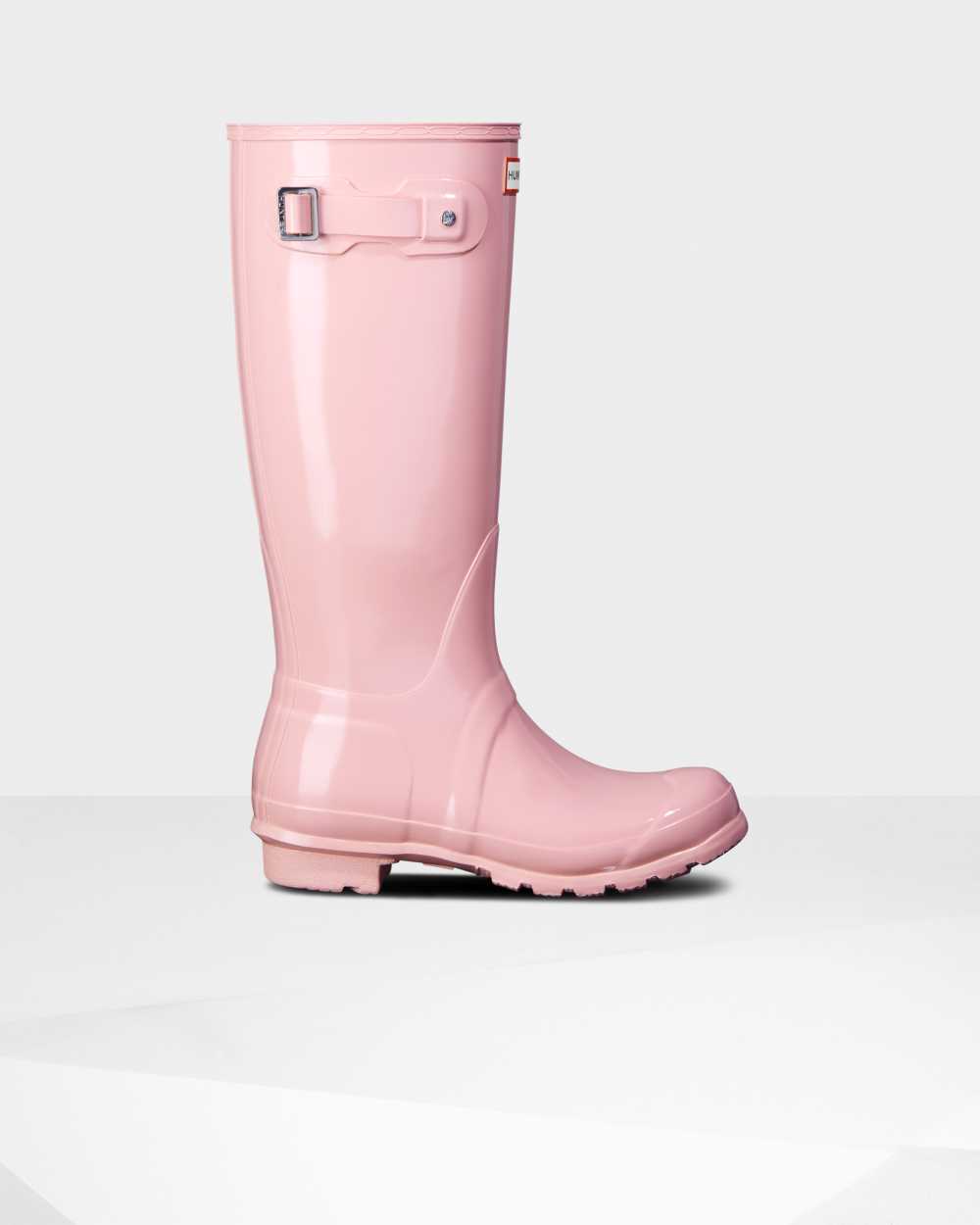 Hunter Original Gloss Hohe Gummistiefel Damen - Hunter Gummistiefel Rosa | Germany 460VYJFXO